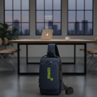 Corus leather crossbody bag men