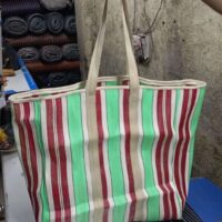 Corus Premium Striped Nylon shopping bag