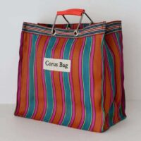 Recycled Plastic Bag with Aluminum Handle for Shopping