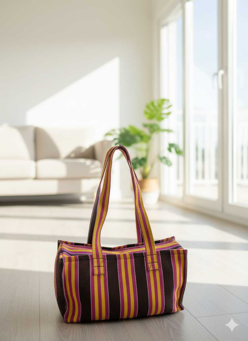 Stylish Recycled Nylon Handbag - Image 3