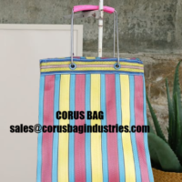 Sustainable Square Stripe Bag | Recycled Tote
